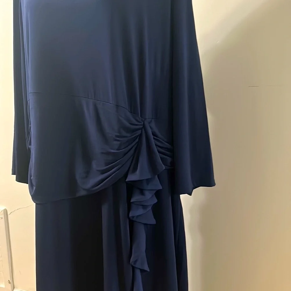 Jessica Howard Blue Ruffles maxi Dress
